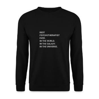 Best Psychotherapist Ever In World Galaxy Universe - Unisex Sweatshirt - black - Front - Alina (178cm) & Michal (187cm)