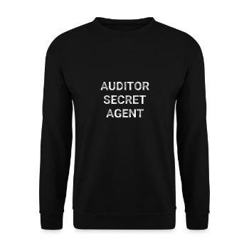 Auditor Secret Agent - Unisex Sweatshirt - black - Front - Alina (178cm) & Michal (187cm)