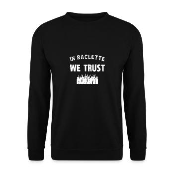 in raclette we trust - Sweat-shirt Unisexe - noir - Devant - Alina (178cm) & Michal (187cm)