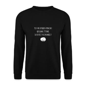 peut-on expliquer à mon chat - Sweat-shirt Unisexe - noir - Devant - Alina (178cm) & Michal (187cm)