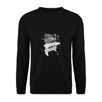 Hobby Wood DIY - Unisex Sweatshirt - black - Front - Alina (178cm) & Michal (187cm)