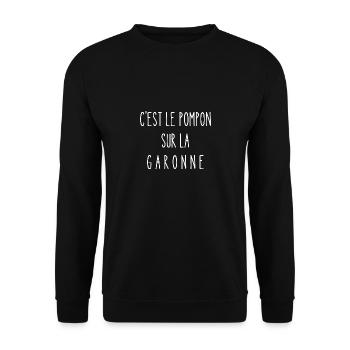 le pompon sur la garonne - Sweat-shirt Unisexe - noir - Devant - Alina (178cm) & Michal (187cm)