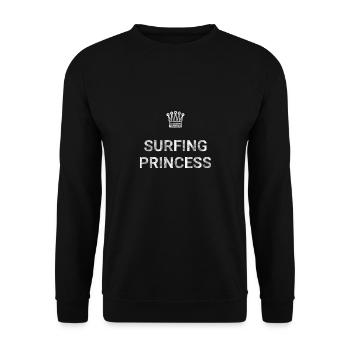 Surfing Princess - Unisex Sweatshirt - black - Front - Alina (178cm) & Michal (187cm)