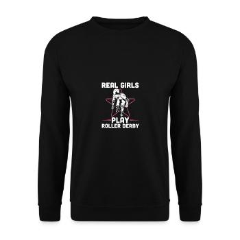 Roller derby - Sweat-shirt Unisexe - noir - Devant - Alina (178cm) & Michal (187cm)