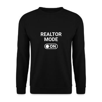 Realtor Mode ON - Unisex Sweatshirt - black - Front - Alina (178cm) & Michal (187cm)