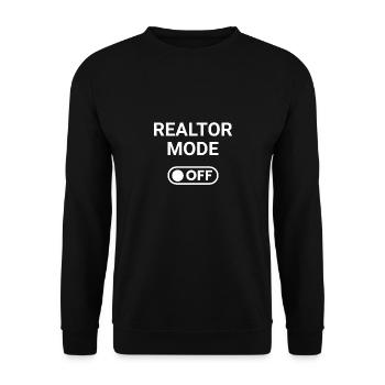 Realtor Mode OFF - Unisex Sweatshirt - black - Front - Alina (178cm) & Michal (187cm)