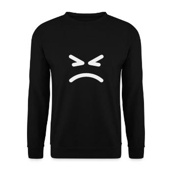 Mad Smile Visage Sarcastique Émoticône Drôle - Sweat-shirt Unisexe - noir - Devant - Alina (178cm) & Michal (187cm)
