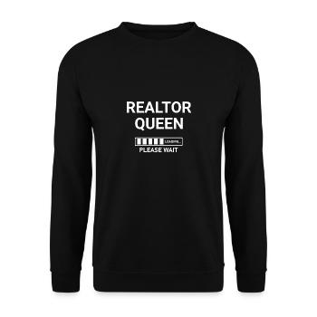 Realtor Queen Loading Please Wait - Unisex Sweatshirt - black - Front - Alina (178cm) & Michal (187cm)