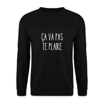 ça va pas te plaire - Sweat-shirt Unisexe - noir - Devant - Alina (178cm) & Michal (187cm)