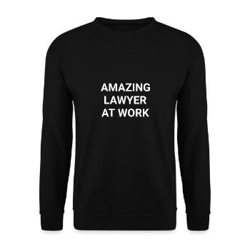 Amazing Lawyer At Work - Unisex Sweatshirt - black - Front - Alina (178cm) & Michal (187cm)