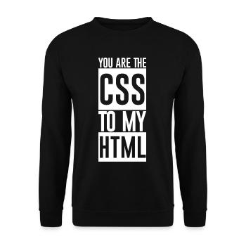 You Are The CSS To My HTML - Unisex Pullover - Schwarz - Vorne - Alina (178cm) & Michal (187cm)