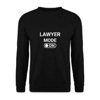 Lawyer Mode ON - Unisex Sweatshirt - black - Front - Alina (178cm) & Michal (187cm)