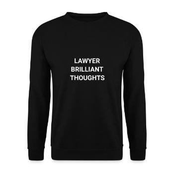 Lawyer Brilliant Thoughts - Unisex Sweatshirt - black - Front - Alina (178cm) & Michal (187cm)