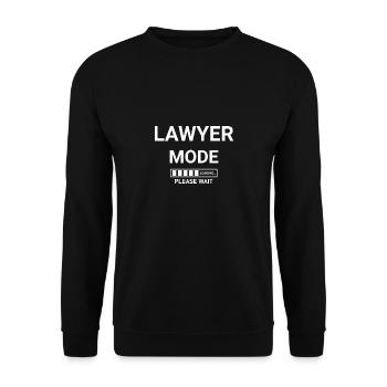 Lawyer Mode Loading Please Wait - Unisex Sweatshirt - black - Front - Alina (178cm) & Michal (187cm)