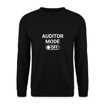 Auditor Mode OFF - Unisex Sweatshirt - black - Front - Alina (178cm) & Michal (187cm)