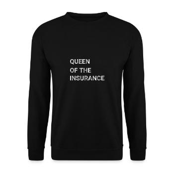 Queen Of The Insurance - Unisex Sweatshirt - black - Front - Alina (178cm) & Michal (187cm)