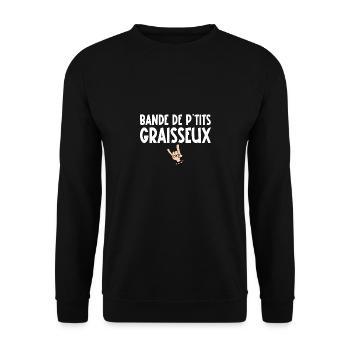 bande de p'tits graisseux - Sweat-shirt Unisexe - noir - Devant - Alina (178cm) & Michal (187cm)