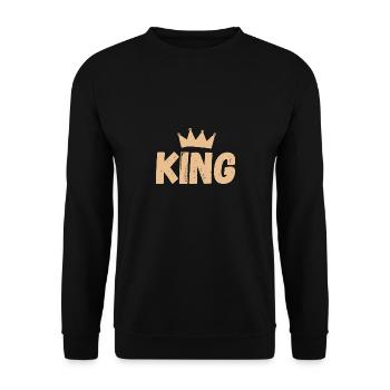 Chess Saying Gift Checkmate Queens Gambit - Unisex Sweatshirt - black - Front - Alina (178cm) & Michal (187cm)