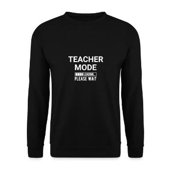Teacher Mode Loading Please Wait - Unisex Sweatshirt - black - Front - Alina (178cm) & Michal (187cm)