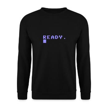Ready with cursor - Unisex Sweatshirt - black - Front - Alina (178cm) & Michal (187cm)