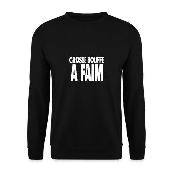 grosse bouffe a faim - Sweat-shirt Unisexe - noir - Devant - Alina (178cm) & Michal (187cm)