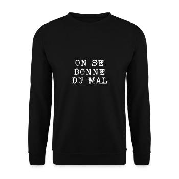 on se donne du mal - Sweat-shirt Unisexe - noir - Devant - Alina (178cm) & Michal (187cm)