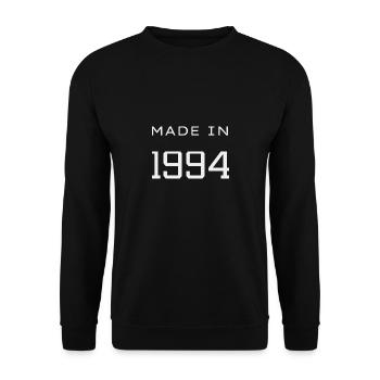 Made in 1994 Year Birthday Day - Unisex Sweatshirt - black - Front - Alina (178cm) & Michal (187cm)