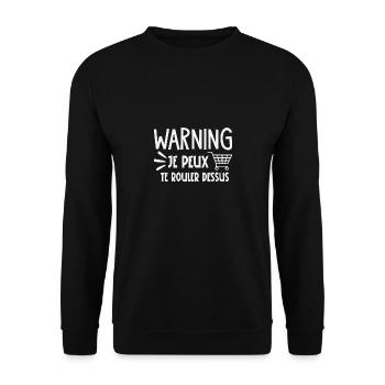 je peux te rouler dessus - Sweat-shirt Unisexe - noir - Devant - Alina (178cm) & Michal (187cm)