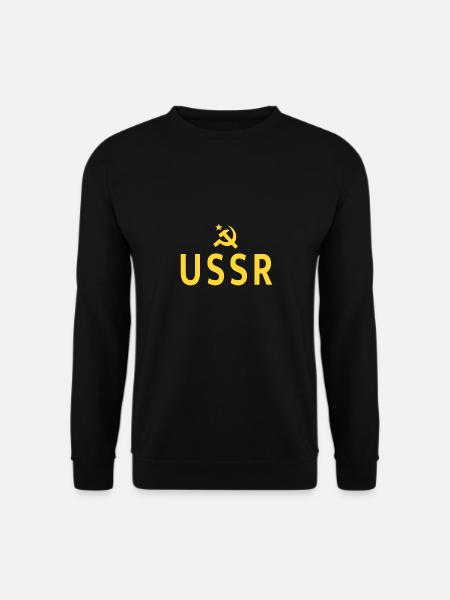 Sovjetunionen Sovjetunionens våbenskjold Russisk stjerne СССР - Unisex sweater - sort