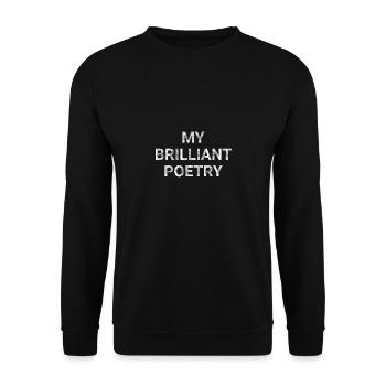 My Brilliant Poetry - Unisex Sweatshirt - black - Front - Alina (178cm) & Michal (187cm)