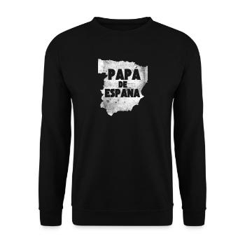 Papa de Espana Spanien Landkarte für Vatertag - Unisex Pullover - Schwarz - Vorne - Alina (178cm) & Michal (187cm)