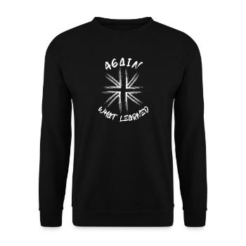 Again what learned - Unisex Sweatshirt - black - Front - Alina (178cm) & Michal (187cm)