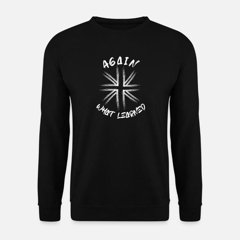 Again what learned - Unisex Pullover - Schwarz