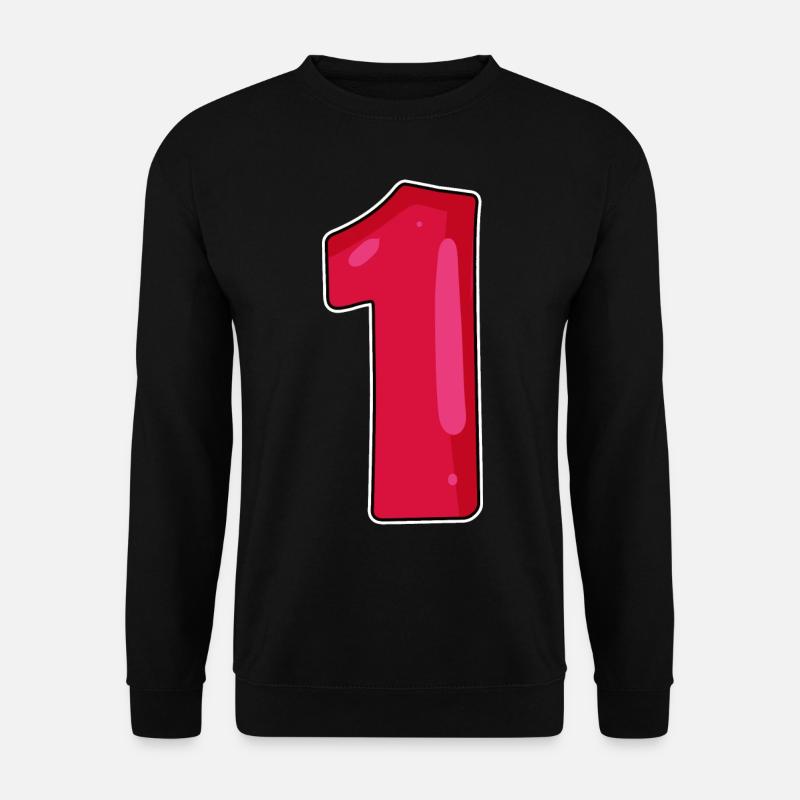 zahl 1 - Unisex Pullover - Schwarz