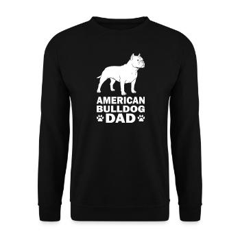 Papa bouledogue américain - Sweat-shirt Unisexe - noir - Devant - Alina (178cm) & Michal (187cm)