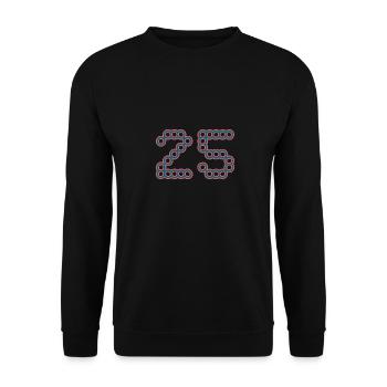 25. 25 YEARS. 25th ANNIVERSARY. 25 YEARS ANNIVERSARY. - Unisex Sweatshirt - black - Front - Alina (178cm) & Michal (187cm)