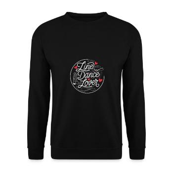 Line Dance Design for Dancers and Dance Group - Unisex Sweatshirt - black - Front - Alina (178cm) & Michal (187cm)