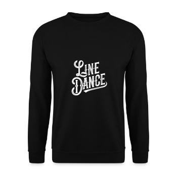 Line Dancing Country Dance - Line Dance Tanzen - Unisex Sweatshirt - black - Front - Alina (178cm) & Michal (187cm)