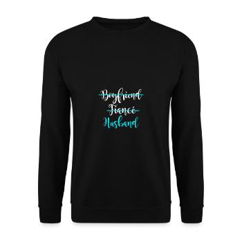 Boyfriend fiancé husband wedding - Unisex Sweatshirt - black - Front - Alina (178cm) & Michal (187cm)