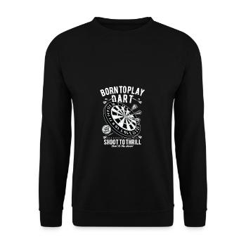 Cadeau pour le joueur de fléchettes amusant qui - Sweat-shirt Unisexe - noir - Devant - Alina (178cm) & Michal (187cm)