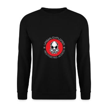 Urbex - Urban Explorer - Restricted Access - Unisex Sweatshirt - black - Front - Alina (178cm) & Michal (187cm)