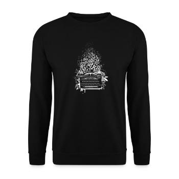 une vieille machine à écrire avec des lettres - Sweat-shirt Unisexe - noir - Devant - Alina (178cm) & Michal (187cm)