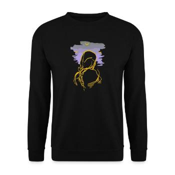 witch - Unisex Sweatshirt - black - Front - Alina (178cm) & Michal (187cm)