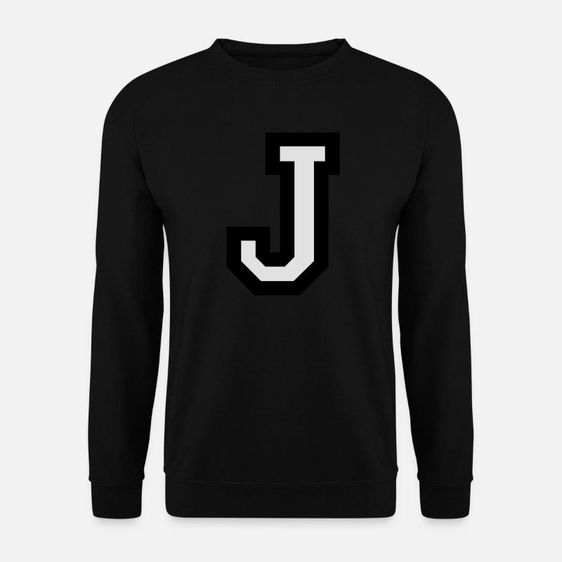 Buchstabe J - Unisex Pullover - Schwarz