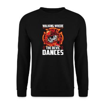 fire Department - Unisex Sweatshirt - black - Front - Alina (178cm) & Michal (187cm)