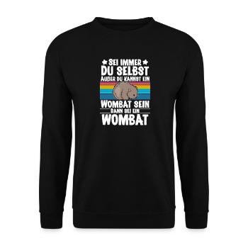 Wombat - Unisex Pullover - Schwarz - Vorne - Alina (178cm) & Michal (187cm)