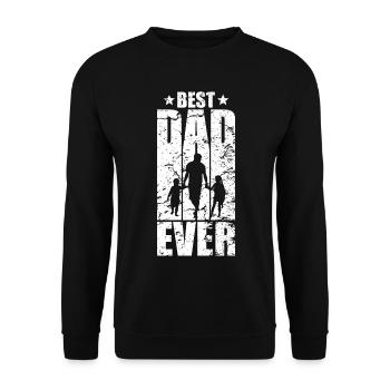 LE MEILLEUR PAPA DE TOUS LES TEMPS, PAPA DE DEUX ENFANTS - Sweat-shirt Unisexe - noir - Devant - Alina (178cm) & Michal (187cm)