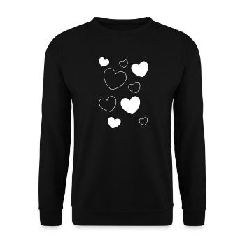 Valentinstag, Valentinstag, Valentinstag - Unisex Pullover - Schwarz - Vorne - Alina (178cm) & Michal (187cm)