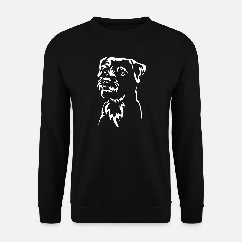 Border Terrier Kopf "Black Edition" - Unisex Pullover - Schwarz