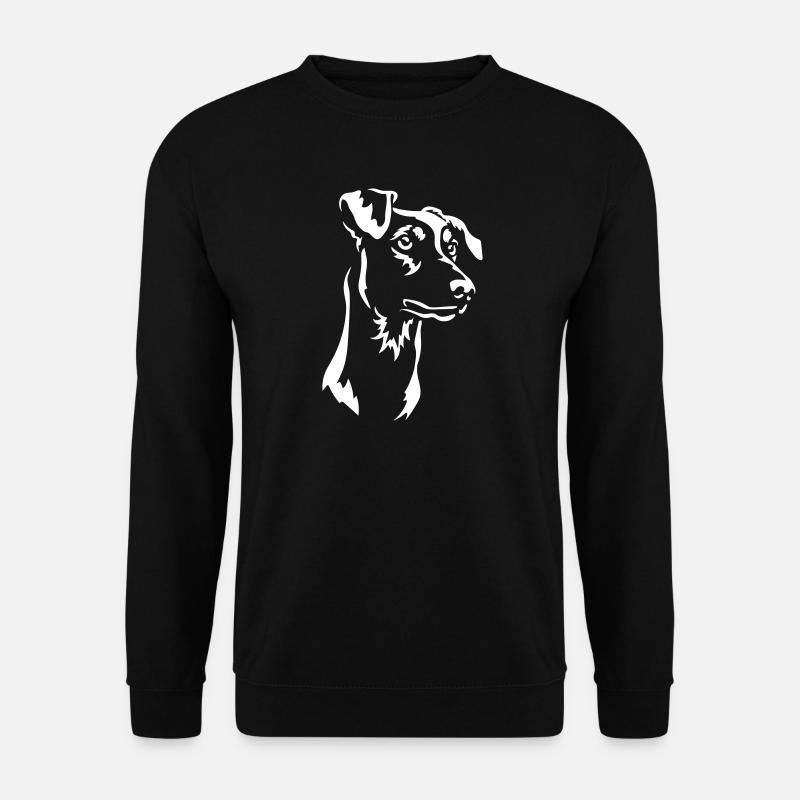 Deutscher Pinscher Kopf "Black Edition" - Unisex Pullover - Schwarz